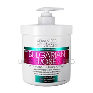 Bulgarian Rose Anti-Aging Rescue Cream Spa 454g With Vitamin E Avocado