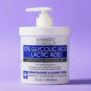 10% Glycolic Acid + Lactic Acid Exfoliating Body Cream 454g Radiant