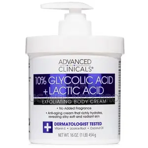 10% Glycolic Acid + Lactic Acid Exfoliating Body Cream 454g Radiant