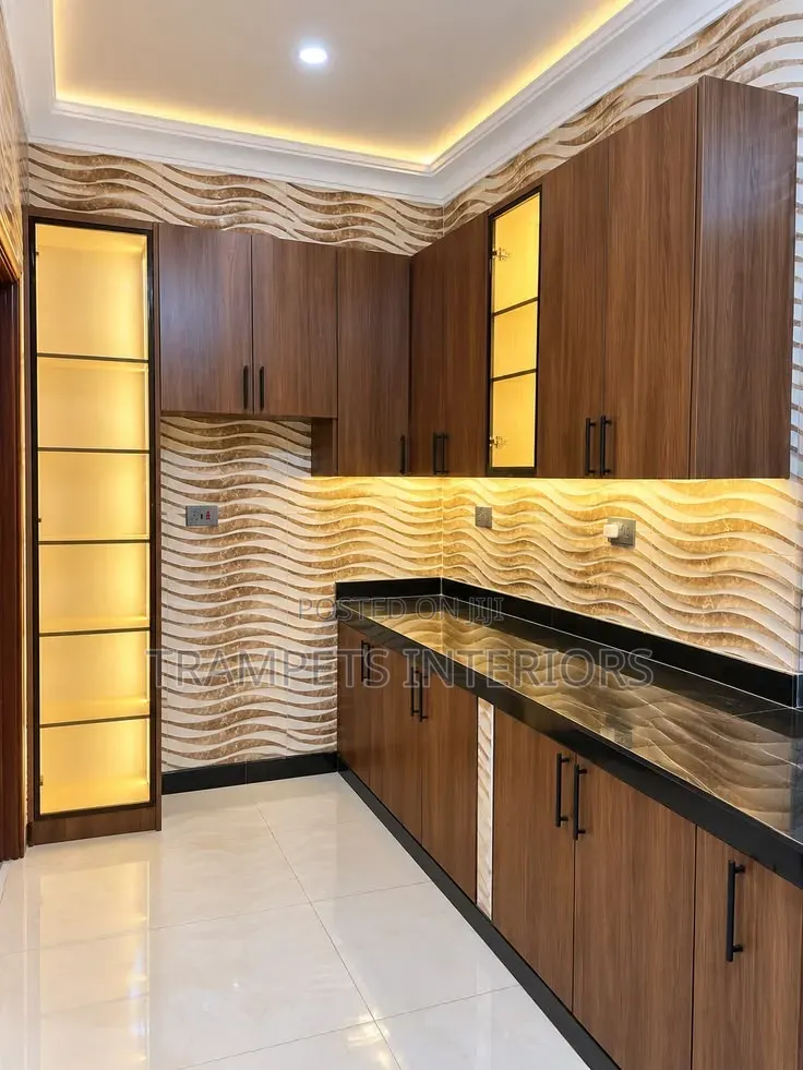 Kitchen Cabinet With Aluminum Glass Shutters for Modern Homes Call Now