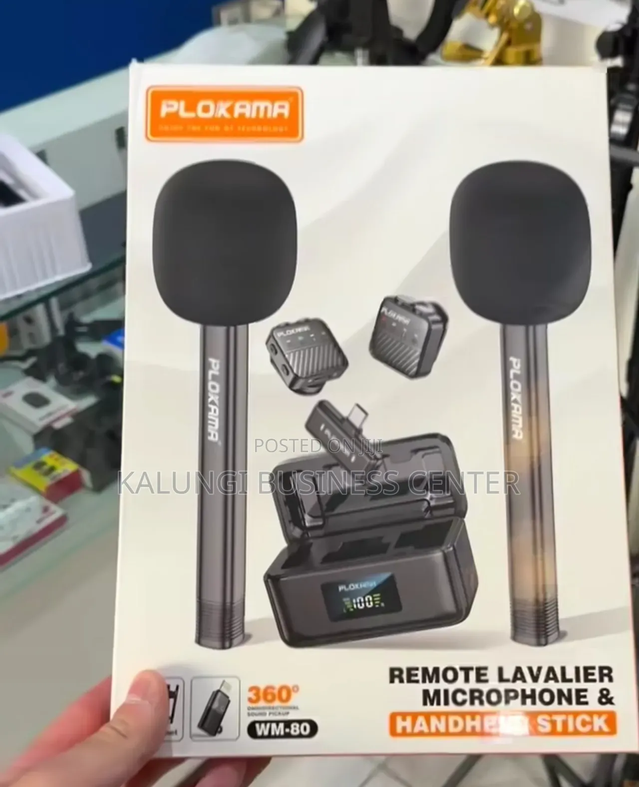 Plokama Wireless Remote Lavalier Microphone and Handheld Stick Set