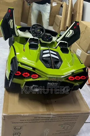 Lamborghini Sian Green Electric Ride on Toy Car for Kids