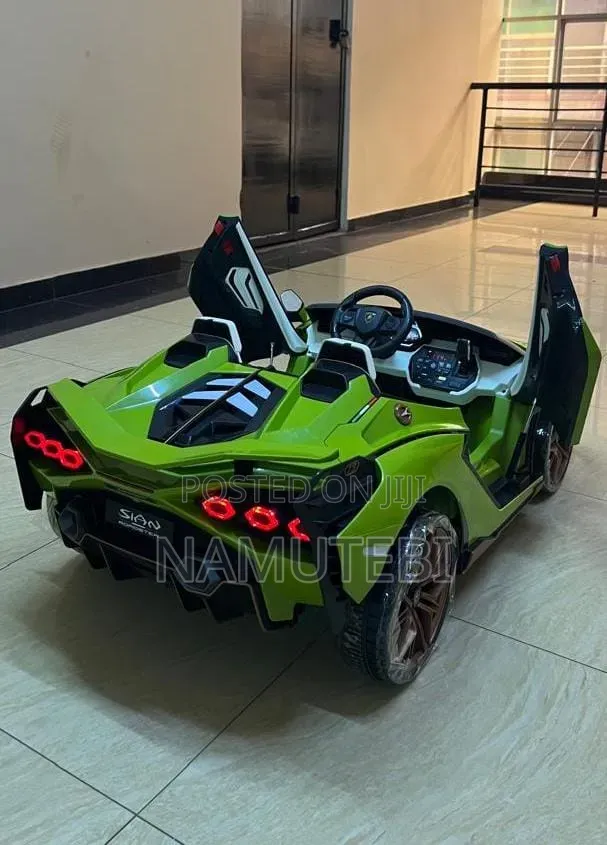 Lamborghini Sian Green Electric Ride on Toy Car for Kids