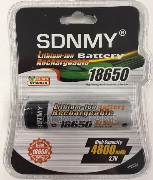 SDNMY 18650 Lithium 3.7V 4800mAh Rechargeable Battery