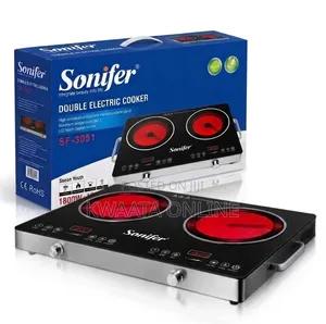 Sonifer SF-3051 Electric Cooker - 3600W Infrared Ceramic Double Burner