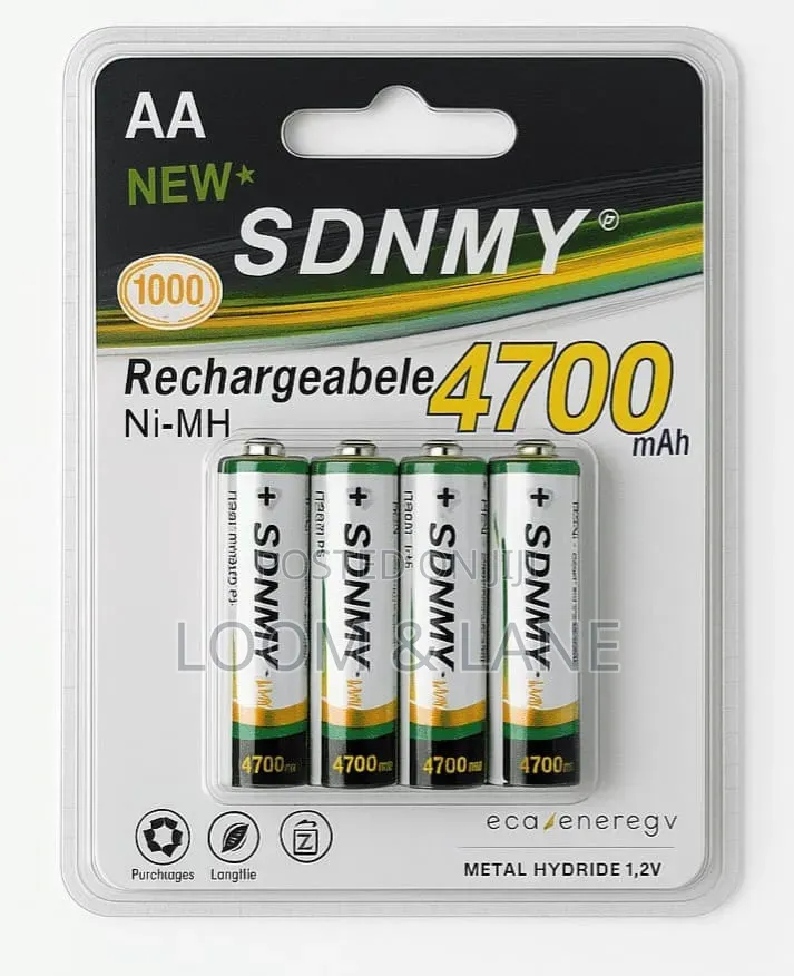 SDNMY AA 4700mAh 1.2V Rechargeable Ni-Mh Batteries