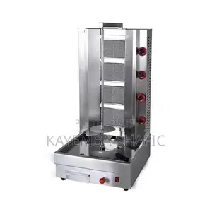 Commercial 4 Burner Gas Shawarma Machine - Brand New Stainless Steel
