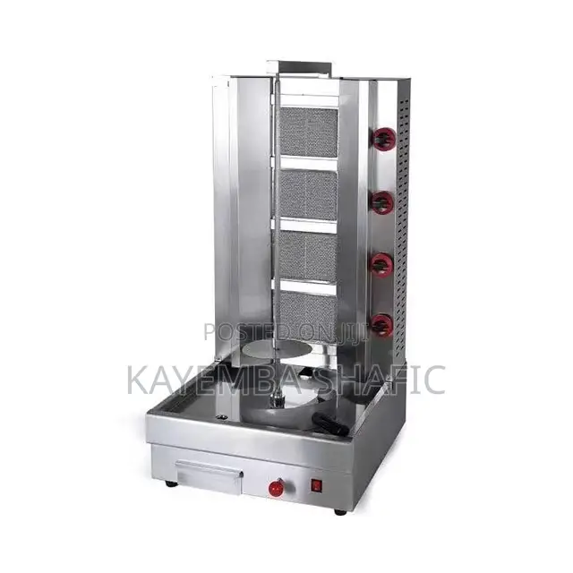 Commercial 4 Burner Gas Shawarma Machine - Brand New Stainless Steel