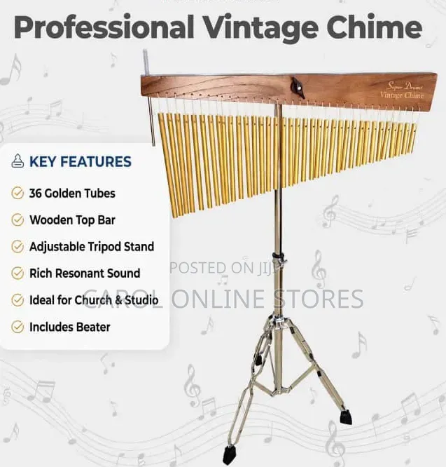 36 Note Bar Chime With an Adjustable Tripod Stand