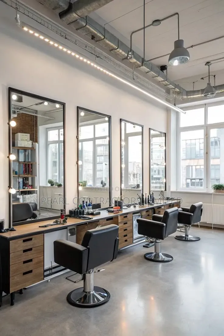 Salon/Barber Shop Cabinets Setup, Installation and Interior Designing
