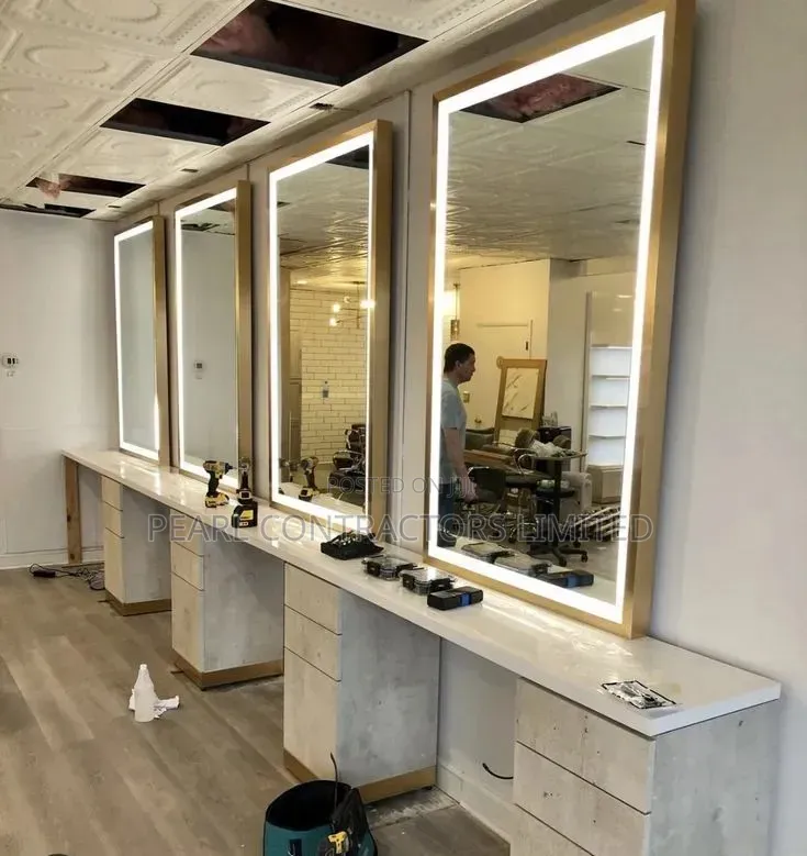 Salon/Barber Shop Cabinets Setup, Installation and Interior Designing