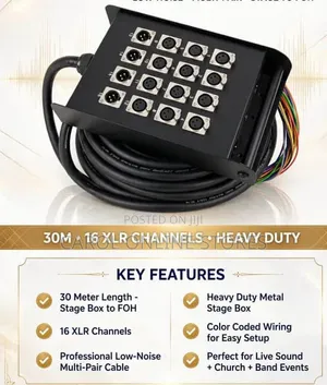 16 Channels Snake Cable 30m