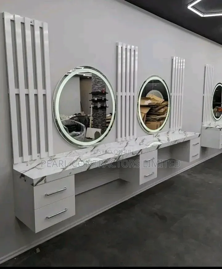 Salon/Barber Shop Cabinets Setup, Installation and Interior Designing