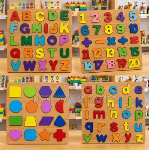 1pc of Each Wooden Educational Puzzle Set for Kids