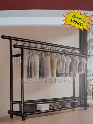 Double Bar Clothes Hanging Rack
