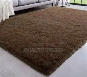 Woolen Fluffy Carpet Brown