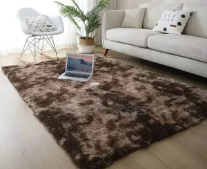 Woolen Fluffy Carpet Brown