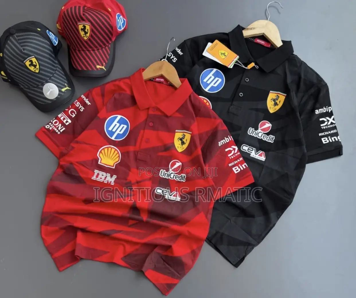 Ferrari Polo ,Aston Martins Shirts & Matching Caps