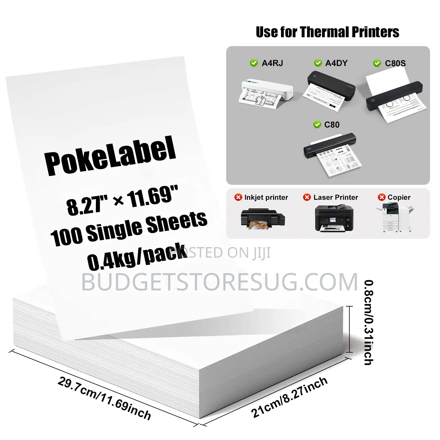 Folded Flat A4 Thermal Paper for Direct Thermal