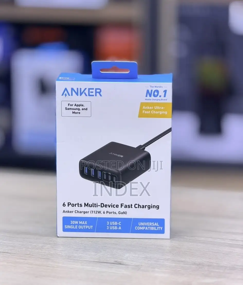 Anker 112W USB C Charger, 6 Port Gan Charging Station ,
