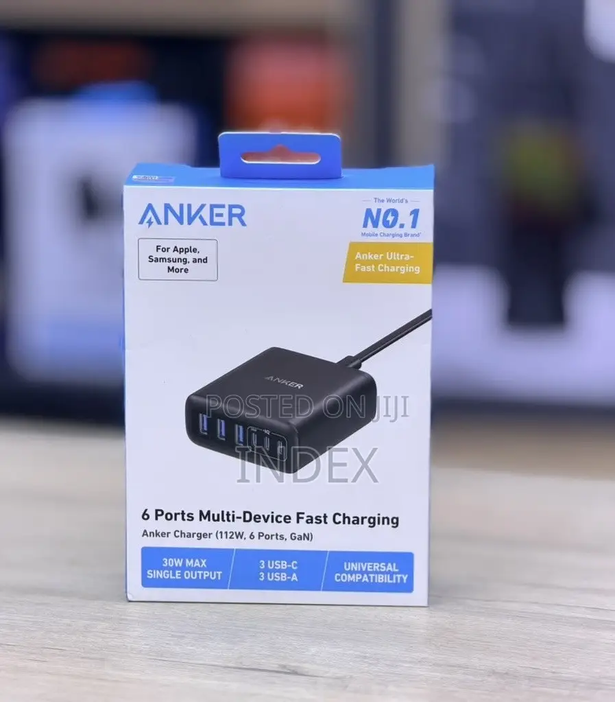 Anker 112W USB C Charger, 6 Port Gan Charging Station ,