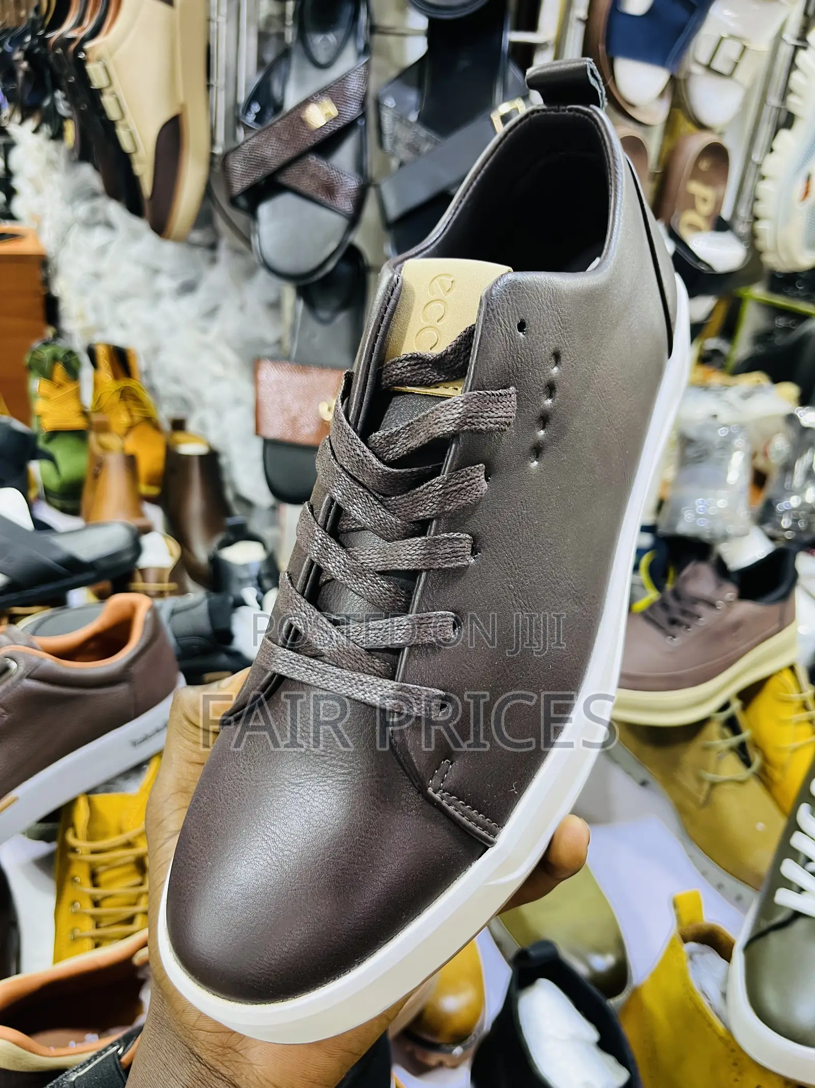 Ecco Leather Men’s Shoes Black Brown