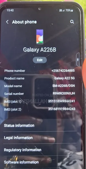 Samsung Galaxy A22 5G 128 GB Blue