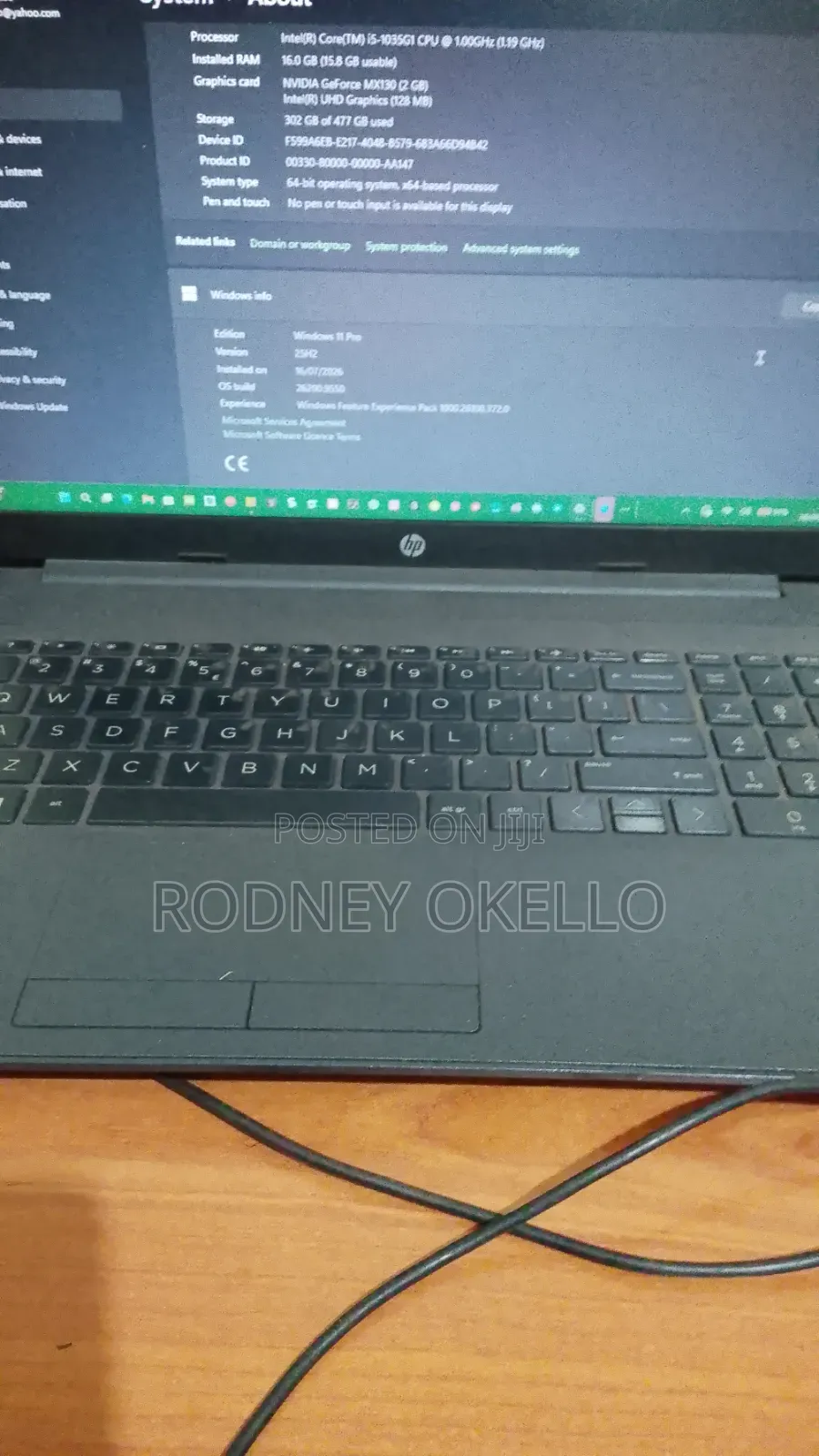 Laptop HP 250 G8 16GB Intel Core i5 HDD+SSD 500GB