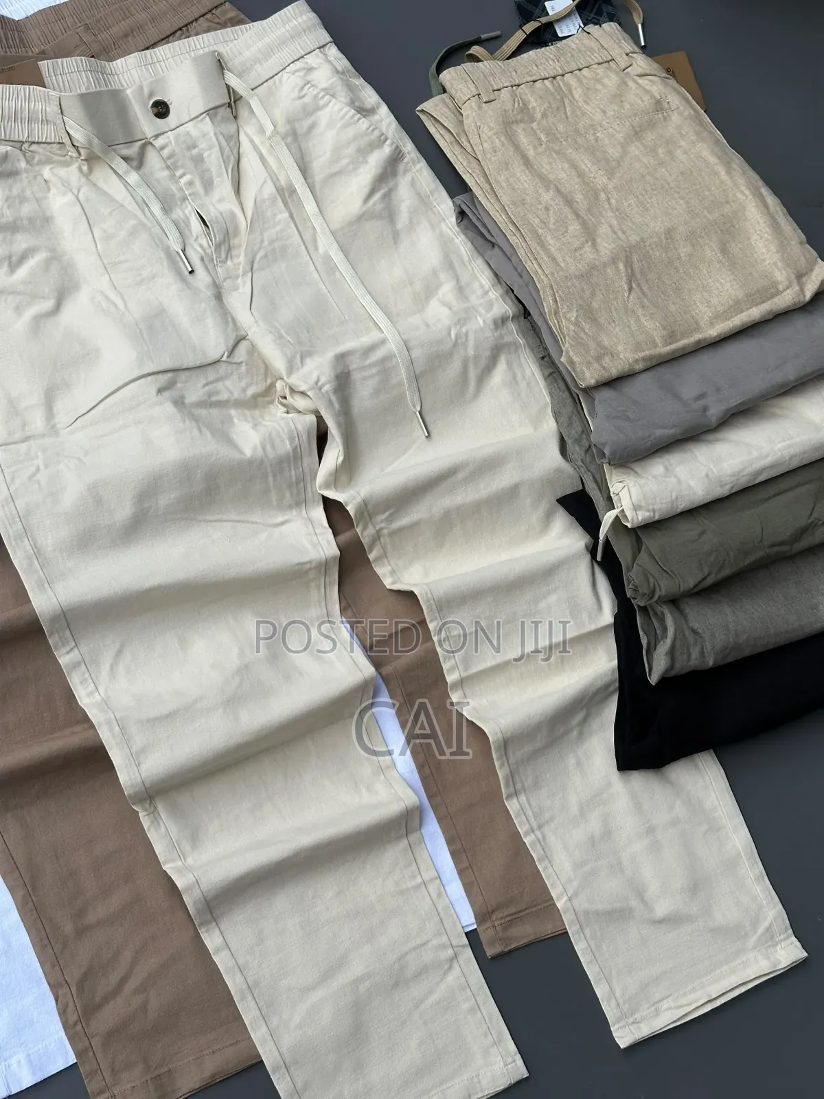 Casual Men's or Unisex Linen Trousers / Drawstring Pants
