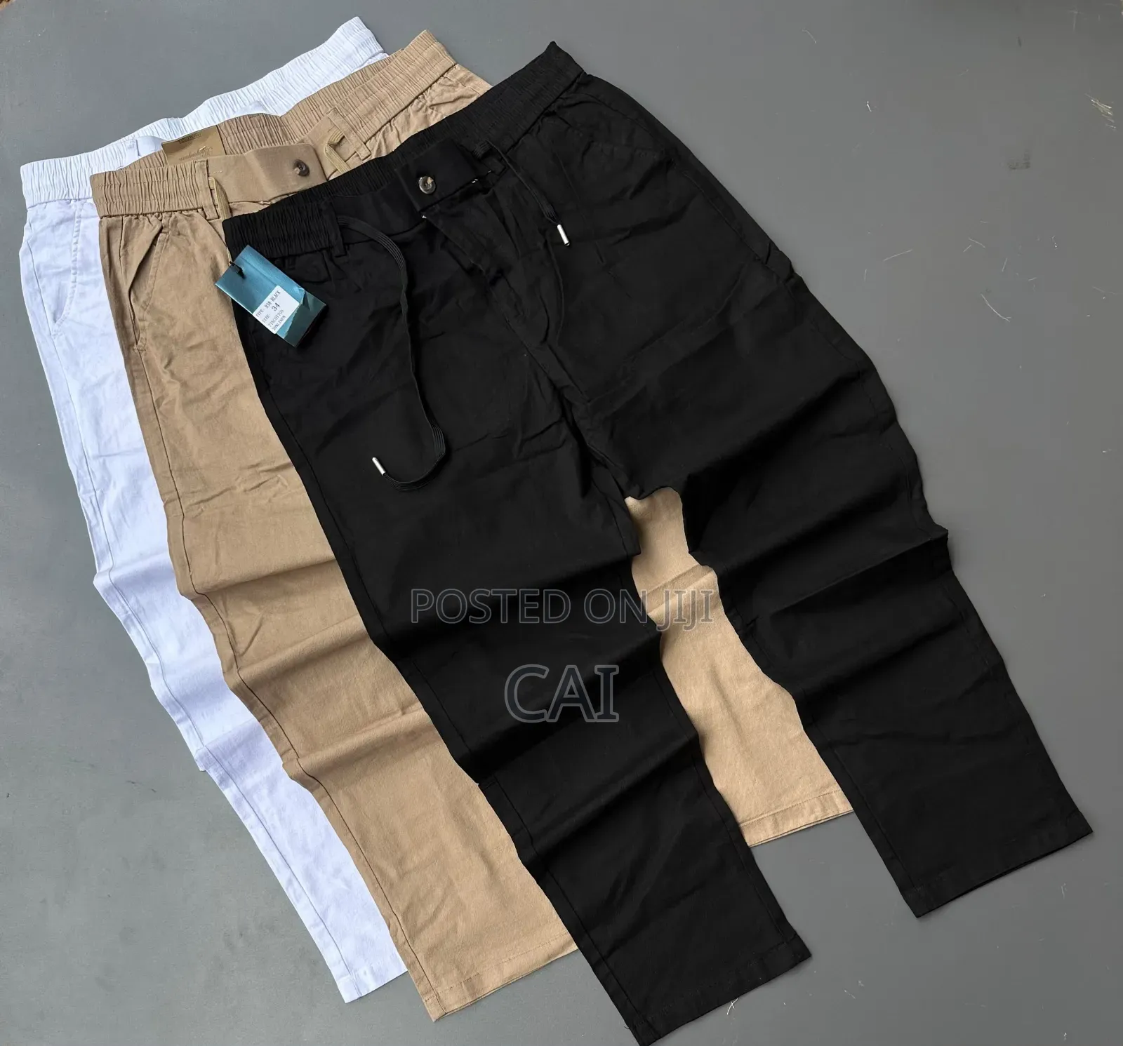Casual Men's or Unisex Linen Trousers / Drawstring Pants