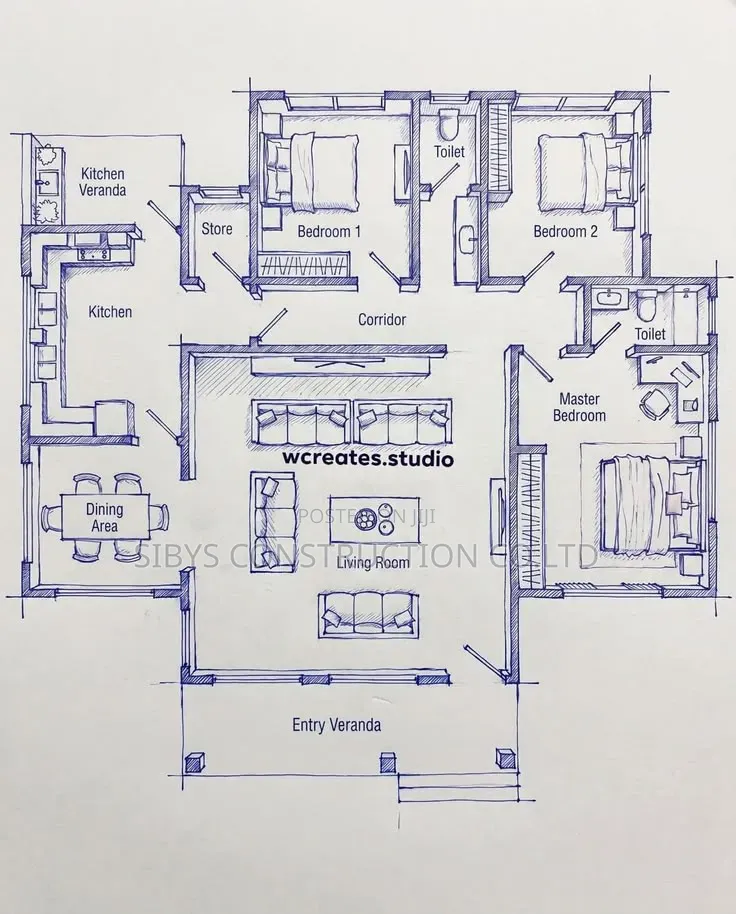 6 Bedrooms House Plan 