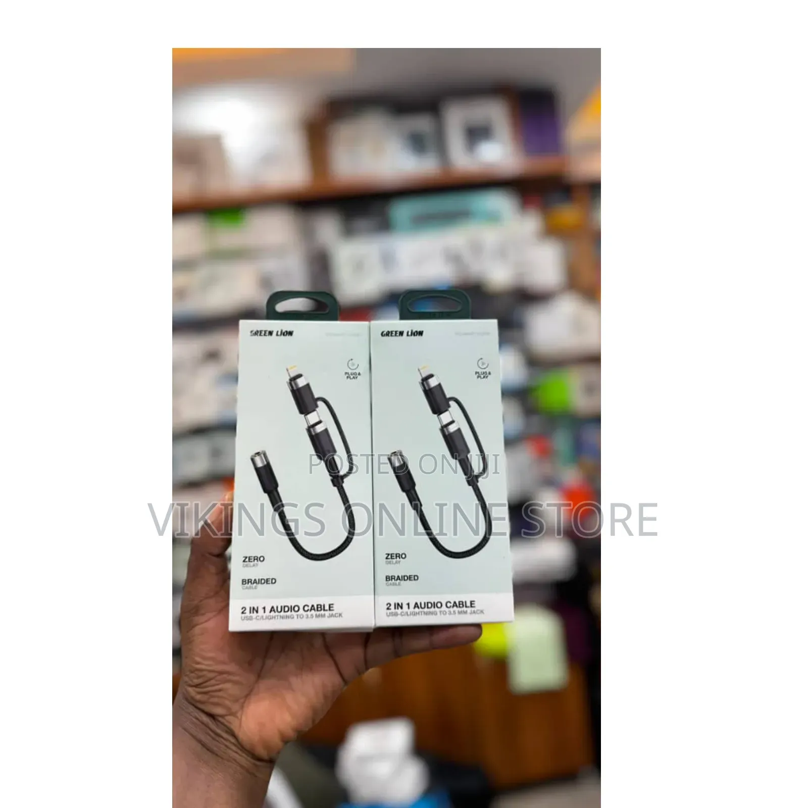 2-in-1 Audio Cable / Adapter (USB-C & Lightning to 3.5 Mm Jack)