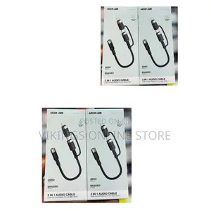 2-in-1 Audio Cable / Adapter (USB-C & Lightning to 3.5 Mm Jack)