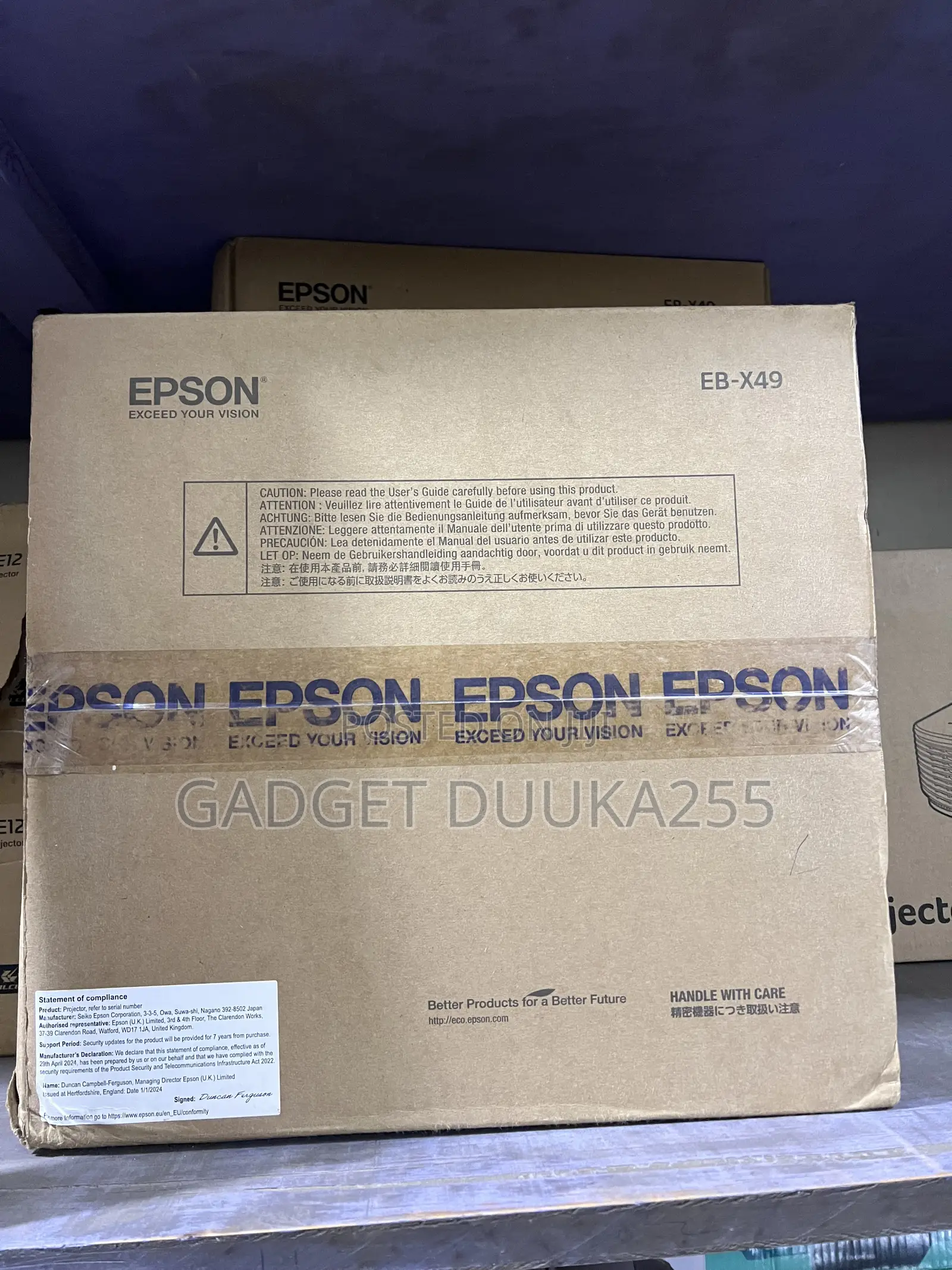 Brand New Epson EB-X49 Projector – XGA, 3600 Lumens