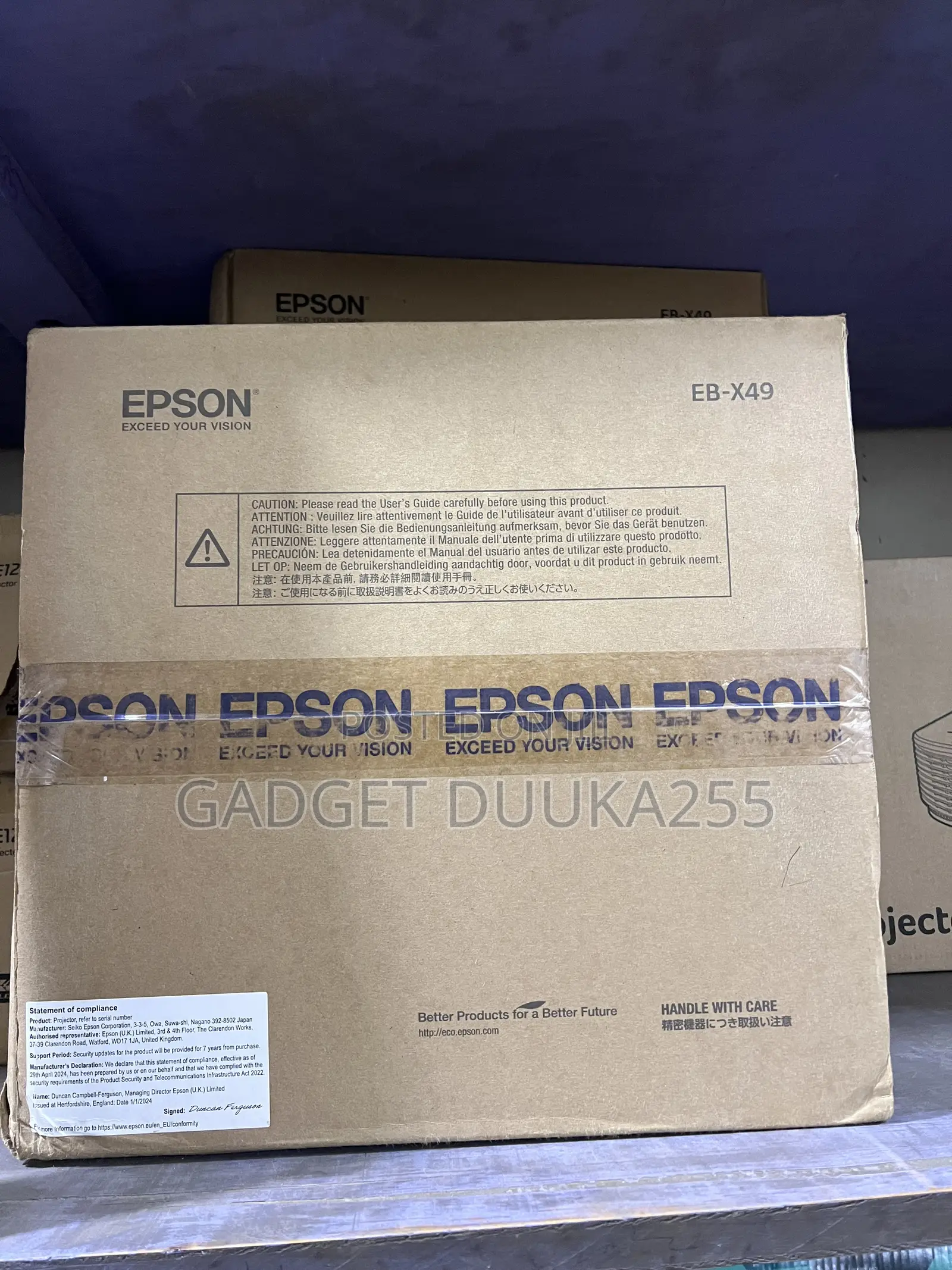 Brand New Epson EB-X49 Projector – XGA, 3600 Lumens