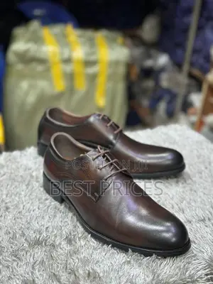 Men's Dark Brown Leather Derby Shoes