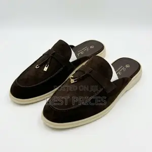 Men's Dark Brown Backless Loafer Mules