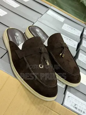 Men's Dark Brown Backless Loafer Mules