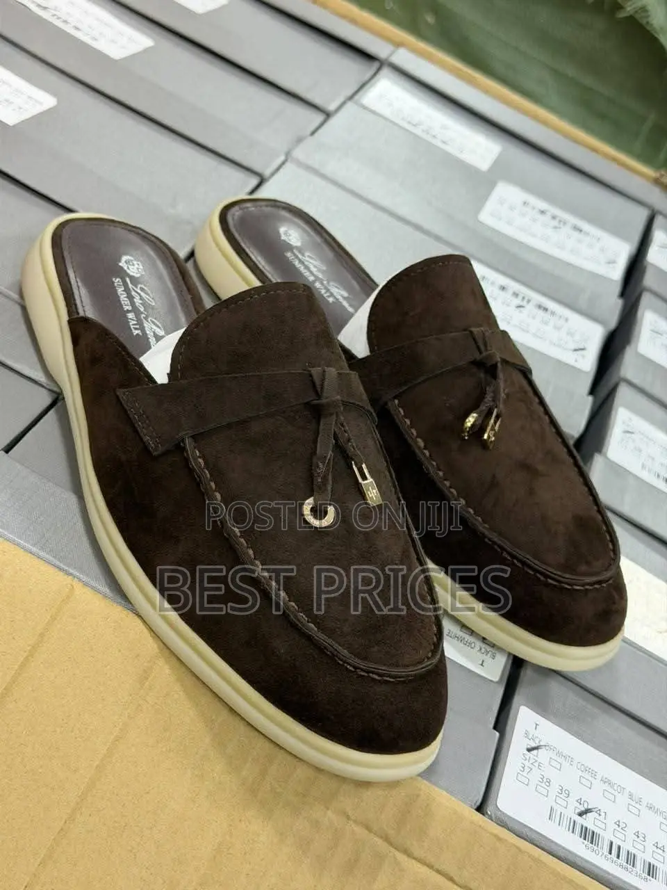 Men's Dark Brown Backless Loafer Mules