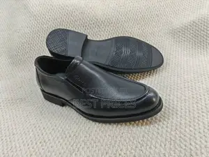 Men's Black Apron-Toe Formal Slip-On Loafers