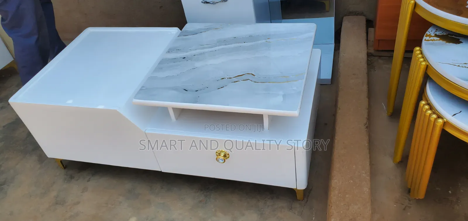 Center Tables/Coffee Table/Modern Center Table With Top Morble