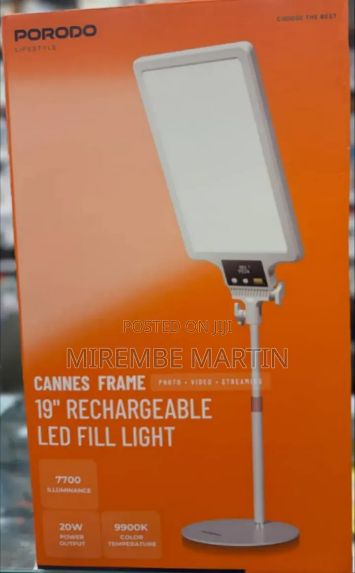 Porodo Lifestyle Cannes Frame 19" Rechargeable LED Fill Light