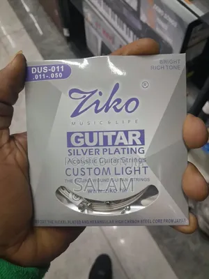 Silver Plated Acoustic Guitar Strings - Custom Light 6-String Set