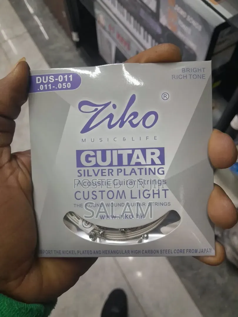 Silver Plated Acoustic Guitar Strings - Custom Light 6-String Set