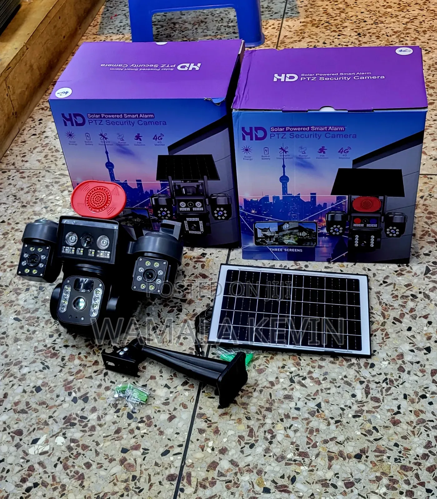 Solar 4G With 3lens Security Camera