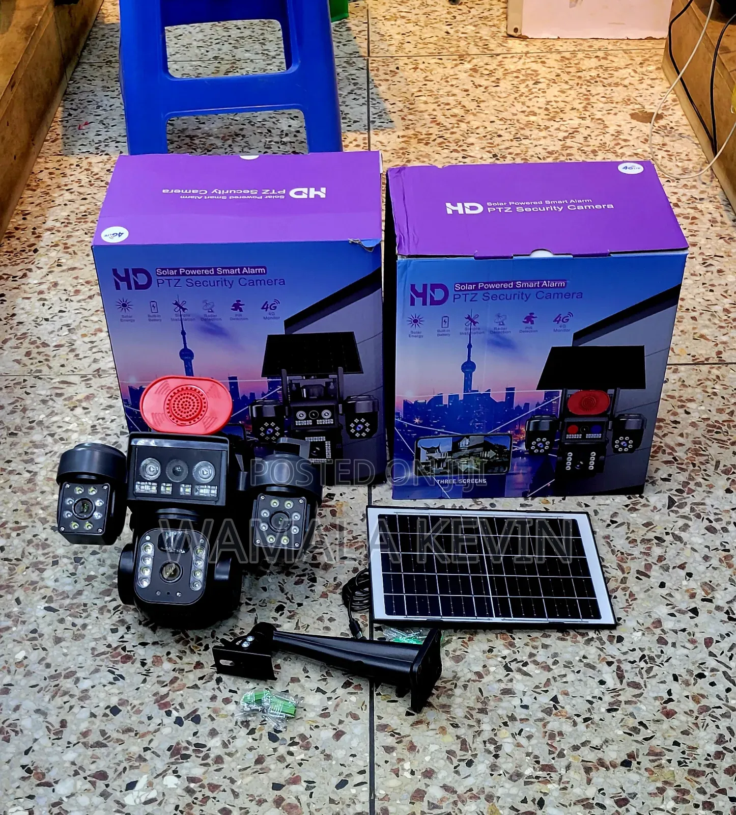 Solar 4G With 3lens Security Camera