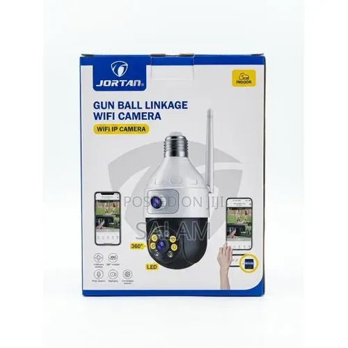 Dual-Lens Light Bulb WiFi IP Camera - 360° PTZ Security Camera