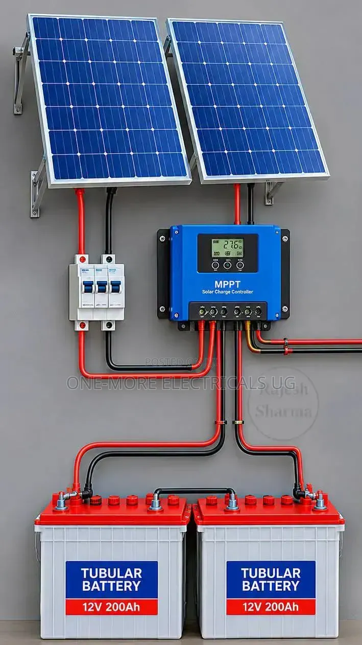 Heavy Duty Solar System Complete 200ah Inverter Etc