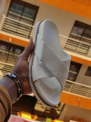 Mens Cross Strap Leather Sandals