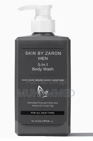 Skin by Zaron Men 5-in-1 Body Wash, Each in a 500ml Pump Bottle.